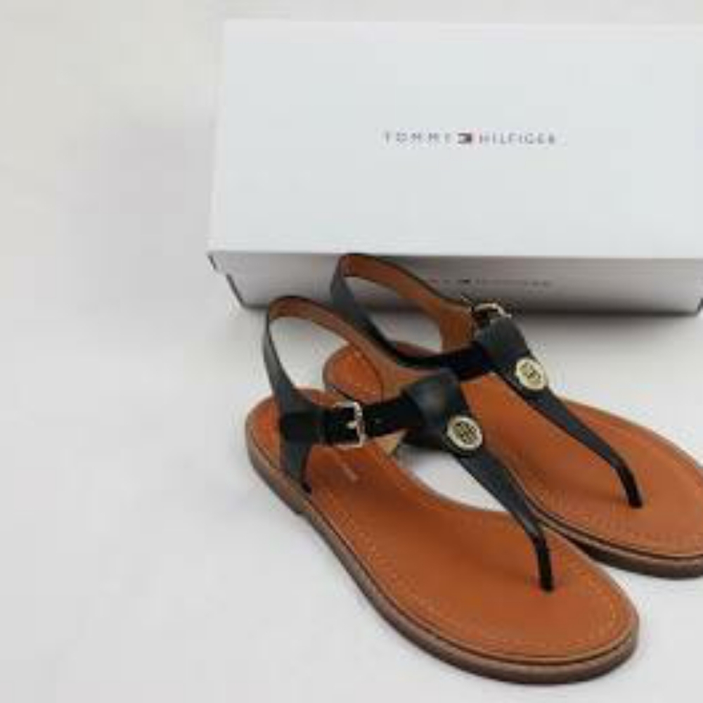 Tommy Hilfiger Black Sandles